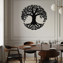 Tree of Life Metal Wall Art – Round Nature-Inspired Decor - KAF220