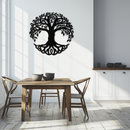 Tree of Life Metal Wall Art – Round Nature-Inspired Decor - KAF220