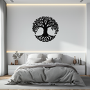 Tree of Life Metal Wall Art – Round Nature-Inspired Decor - KAF220