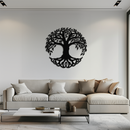 Tree of Life Metal Wall Art – Round Nature-Inspired Decor - KAF220