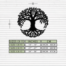 Tree of Life Metal Wall Art – Round Nature-Inspired Decor - KAF220