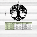 Tree of Life Metal Wall Art – Round Nature-Inspired Decor - KAF220