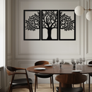 Tree of Life Metal Wall Art – 3-Panel Nature Decor - KAF221