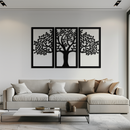 Tree of Life Metal Wall Art – 3-Panel Nature Decor - KAF221