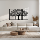 Tree of Life Metal Wall Art – 3-Panel Nature Decor - KAF221