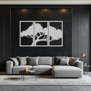 Tree Silhouette Metal Wall Art - Modern Nature-Inspired Decor - KAF222