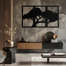 Tree Silhouette Metal Wall Art - Modern Nature-Inspired Decor - KAF222