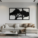 Tree Silhouette Metal Wall Art - Modern Nature-Inspired Decor - KAF222