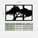 Tree Silhouette Metal Wall Art - Modern Nature-Inspired Decor - KAF222