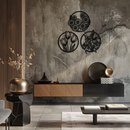 Floral Harmony Metal Wall Art - Set of Three Elegant Botanical Designs - KAF223