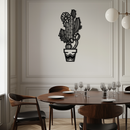 Cactus Metal Wall Art - Modern Geometric Desert Decor - KAF224