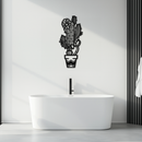 Cactus Metal Wall Art - Modern Geometric Desert Decor - KAF224