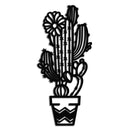 Cactus Metal Wall Art - Modern Geometric Desert Decor - KAF224