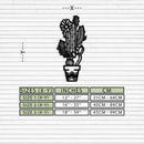 Cactus Metal Wall Art - Modern Geometric Desert Decor - KAF224