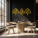 Vav Calligraphy Metal Wall Art - Set of Three Elegant Islamic Designs - KAF243