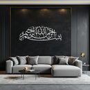 Bismillahirrahmanirrahim Calligraphy Metal Wall Art – Elegant Islamic Home Decor - KAF244