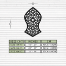 Seljuk Pattern Metal Wall Art – Timeless Geometric Elegance - KAF245
