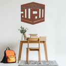 Kaaba Metal Wall Art - Kufi Allah Calligraphy Cube Design - KAF250