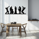 Jazz Band Metal Wall Art - Modern Musician Silhouette Decor- KAF254