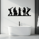 Jazz Band Metal Wall Art - Modern Musician Silhouette Decor- KAF254