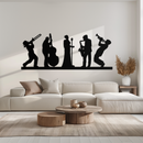 Jazz Band Metal Wall Art - Modern Musician Silhouette Decor- KAF254