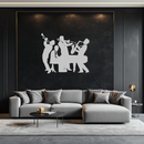Jazz Band Metal Wall Art - Modern Musical Silhouette Decor- KAF255