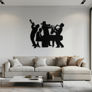 Jazz Band Metal Wall Art - Modern Musical Silhouette Decor- KAF255