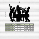 Jazz Band Metal Wall Art - Modern Musical Silhouette Decor- KAF255