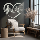Musical Heart Metal Wall Art - Music Lover’s Home Decor- KAF256