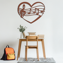 Musical Heart Metal Wall Art - Music Lover’s Home Decor- KAF256