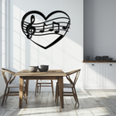 Musical Heart Metal Wall Art - Music Lover’s Home Decor- KAF256