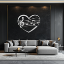 Musical Heart Metal Wall Art - Music Lover’s Home Decor- KAF256