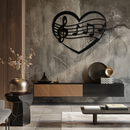 Musical Heart Metal Wall Art - Music Lover’s Home Decor- KAF256