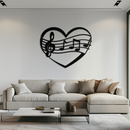 Musical Heart Metal Wall Art - Music Lover’s Home Decor- KAF256