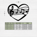 Musical Heart Metal Wall Art - Music Lover’s Home Decor- KAF256