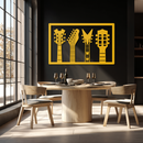 Guitar Neck Metal Wall Art - Modern Music Lover’s Decor- KAF258