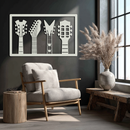 Guitar Neck Metal Wall Art - Modern Music Lover’s Decor- KAF258