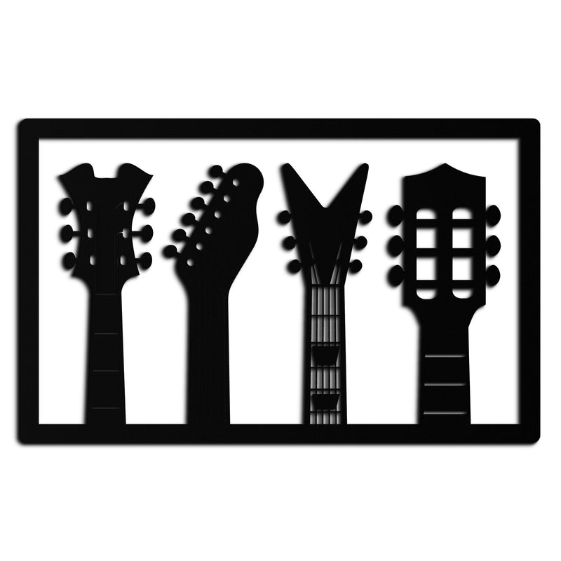 Guitar Neck Metal Wall Art - Modern Music Lover’s Decor- KAF258