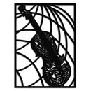 Ornamental Violin Metal Wall Art - Musical Instrument Decor- KAF259