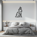 Geometric Wolf Metal Wall Art - Modern Animal Decor- KAF262