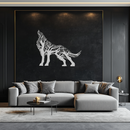 Tree Wolf Metal Wall Art - Nature-Inspired Wildlife Decor- KAF263