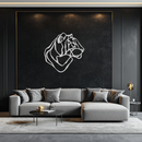 Line Lion Metal Wall Art - Modern Abstract Animal Decor- KAF264