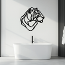 Line Lion Metal Wall Art - Modern Abstract Animal Decor- KAF264