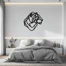 Line Lion Metal Wall Art - Modern Abstract Animal Decor- KAF264