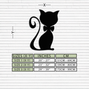 Cute Cat Metal Wall Art – Minimalist Feline Decor - KAF268