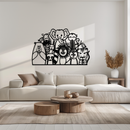 Cute Animal Metal Wall Art – Jungle & Safari Theme - KAF269