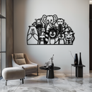 Cute Animal Metal Wall Art – Jungle & Safari Theme - KAF269