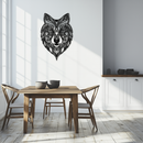 Mandala Wolf Metal Wall Art - Boho Animal Wall Decor - KAF272