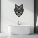 Mandala Wolf Metal Wall Art - Boho Animal Wall Decor - KAF272