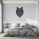 Mandala Wolf Metal Wall Art - Boho Animal Wall Decor - KAF272